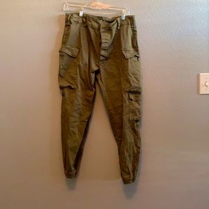 Fashion Nova army green utility joggers